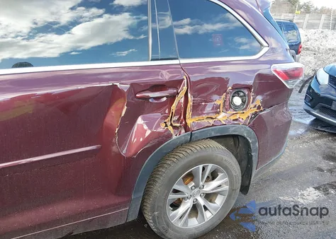 2015 Toyota Highlander Xle V6 из США, поврежденный, VIN 5TDJKRFH4FS219257